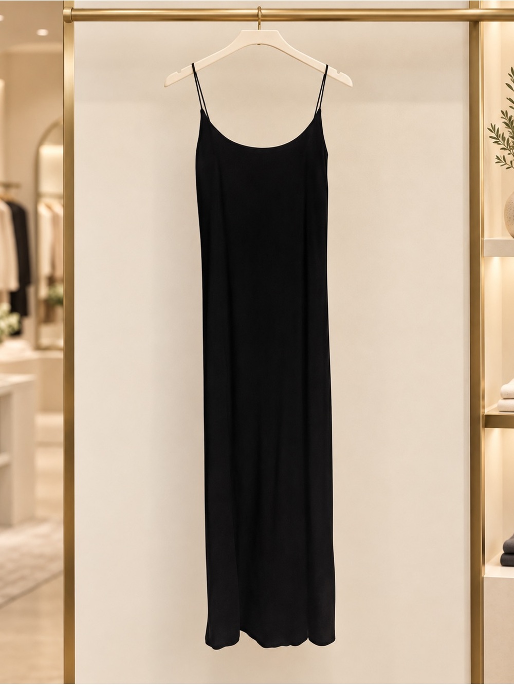 Aritzia Black Slip Maxi Dress